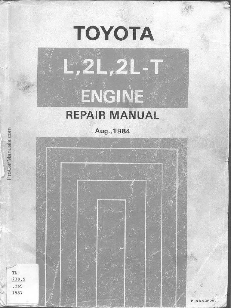 Toyota L 2L 2L T Engine Workshop Service Repair Manual PDF | PDF