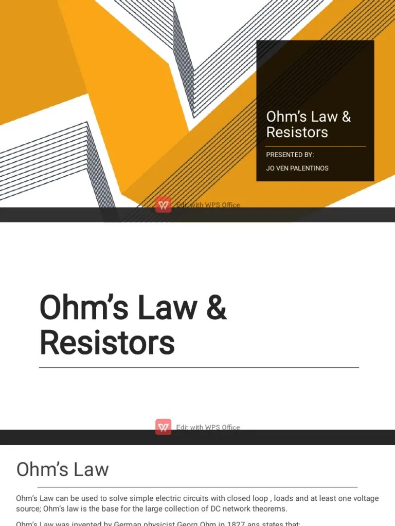 Ohms Law & Resistors | PDF | Resistor | Series And Parallel Circuits