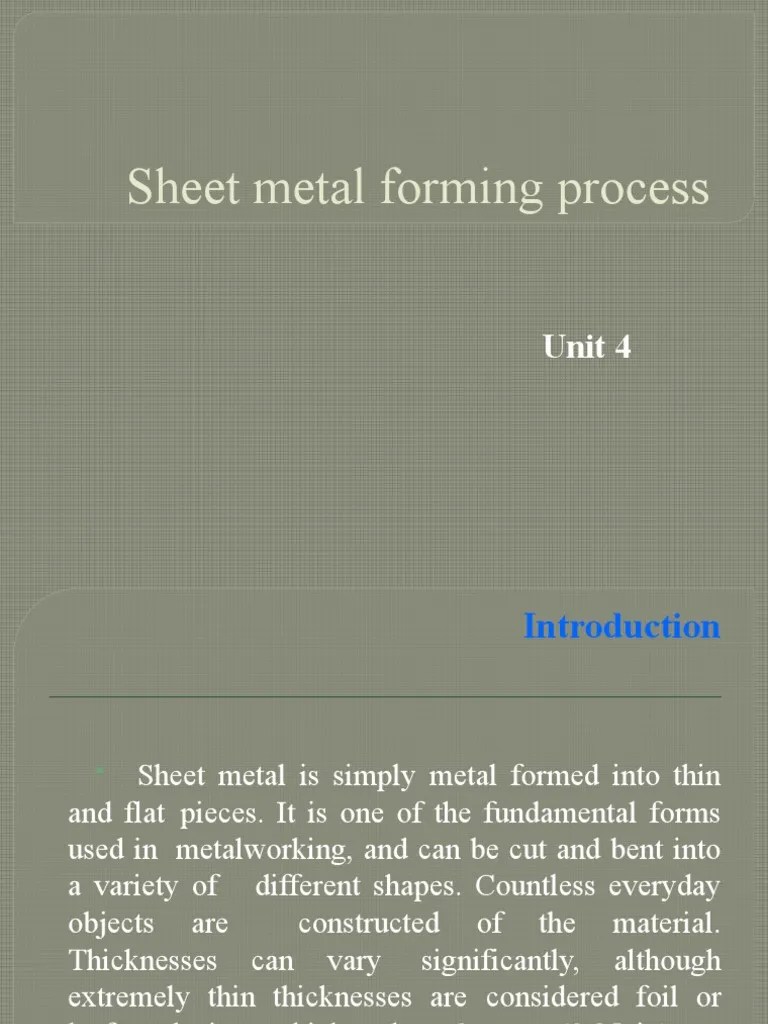 Unit 4 Sheet Metal Operation | PDF | Sheet Metal | Process Engineering