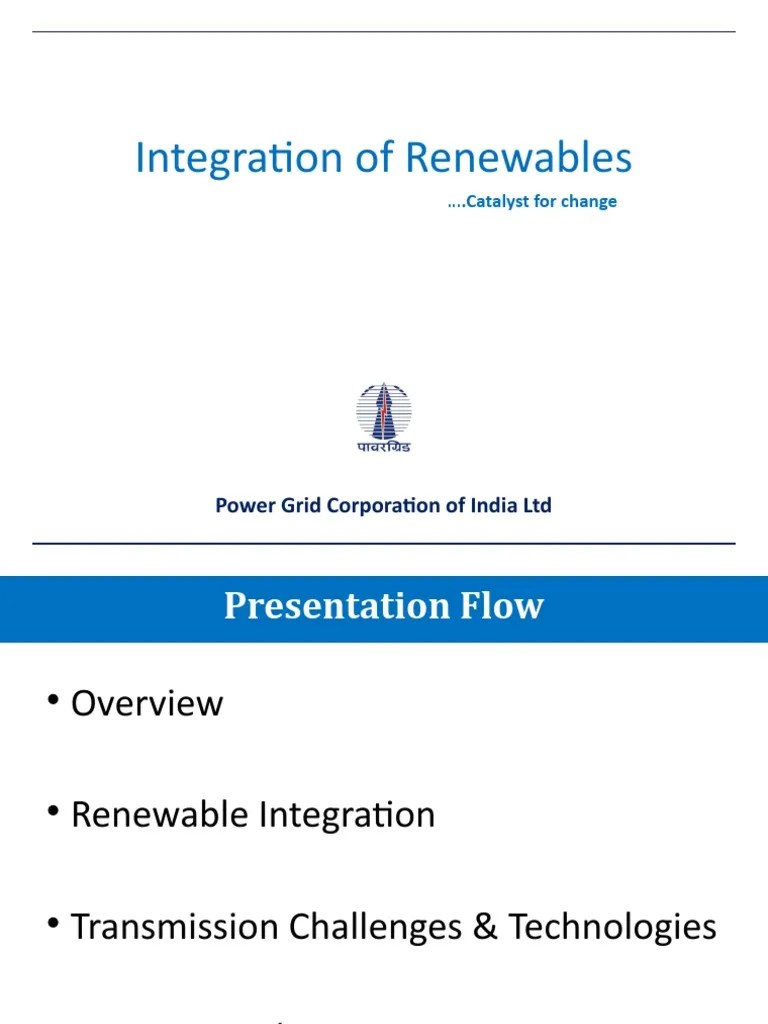 Renewable Integration - POWERGRID | PDF | Electrical Grid | Electric ...