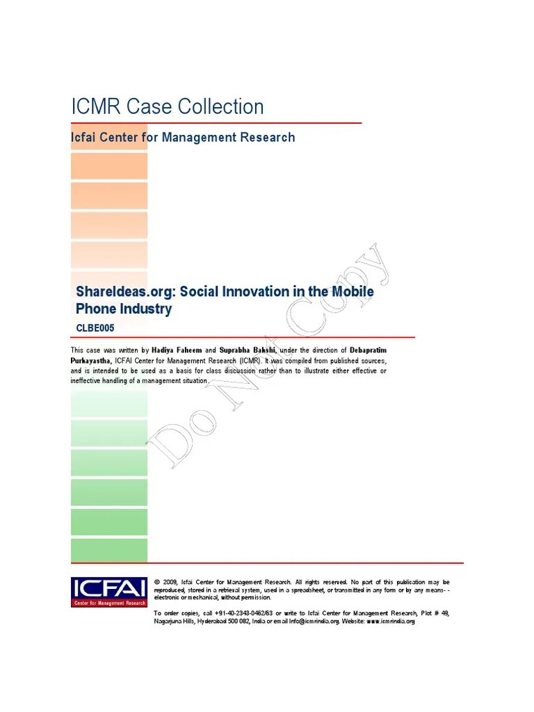 Social Innovation Case Study | PDF | Nokia | Mobile Phones