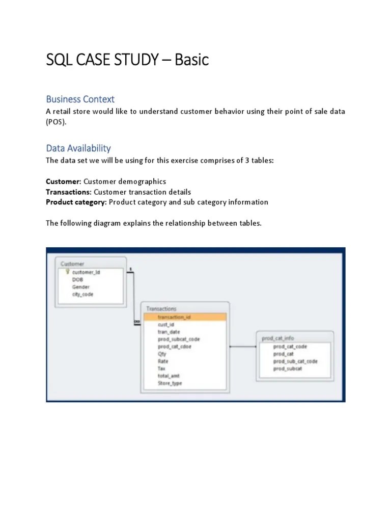 SQL Case Study - Basic | PDF | Database Transaction | Sql
