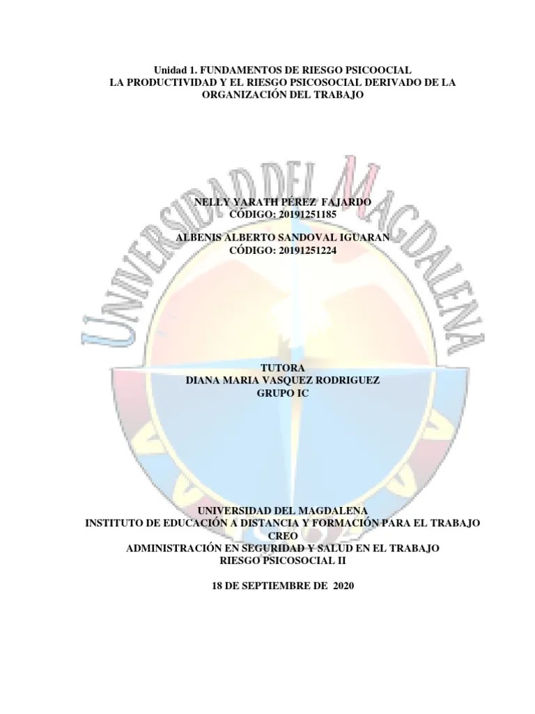 Taller 1 Riesgo Psicosocial | PDF | Motivación | Motivacional