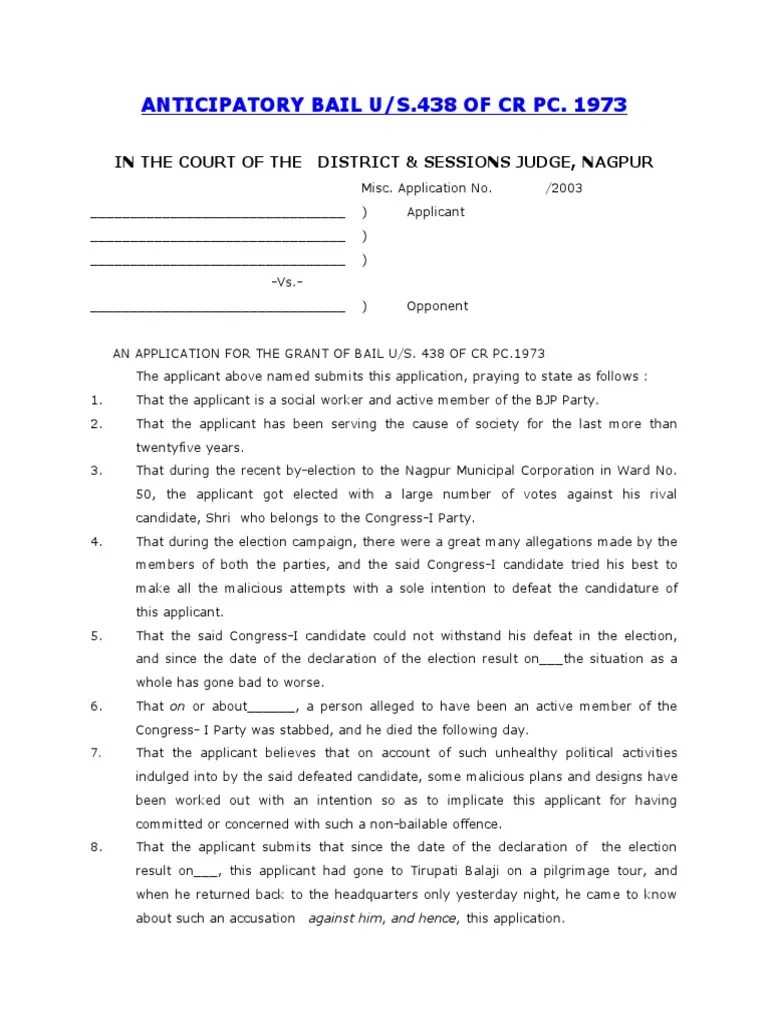 Anticipatory Bail U | PDF | Bail | Criminal Justice