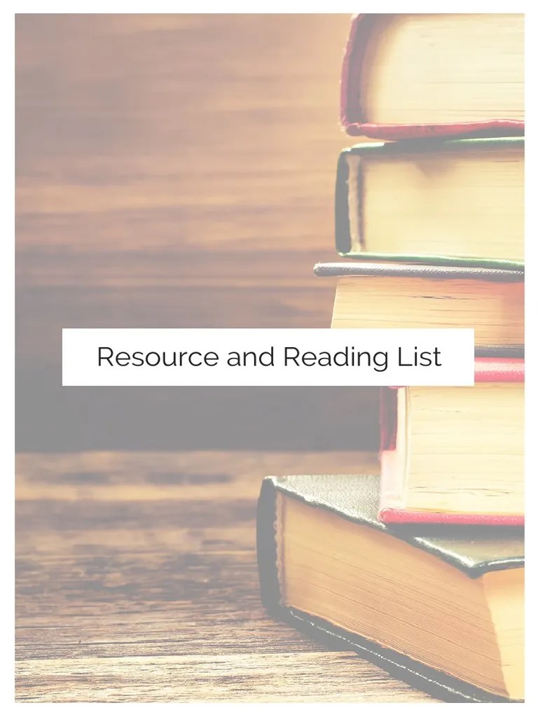 Reading And Resource List | PDF | Self Esteem | Meditation