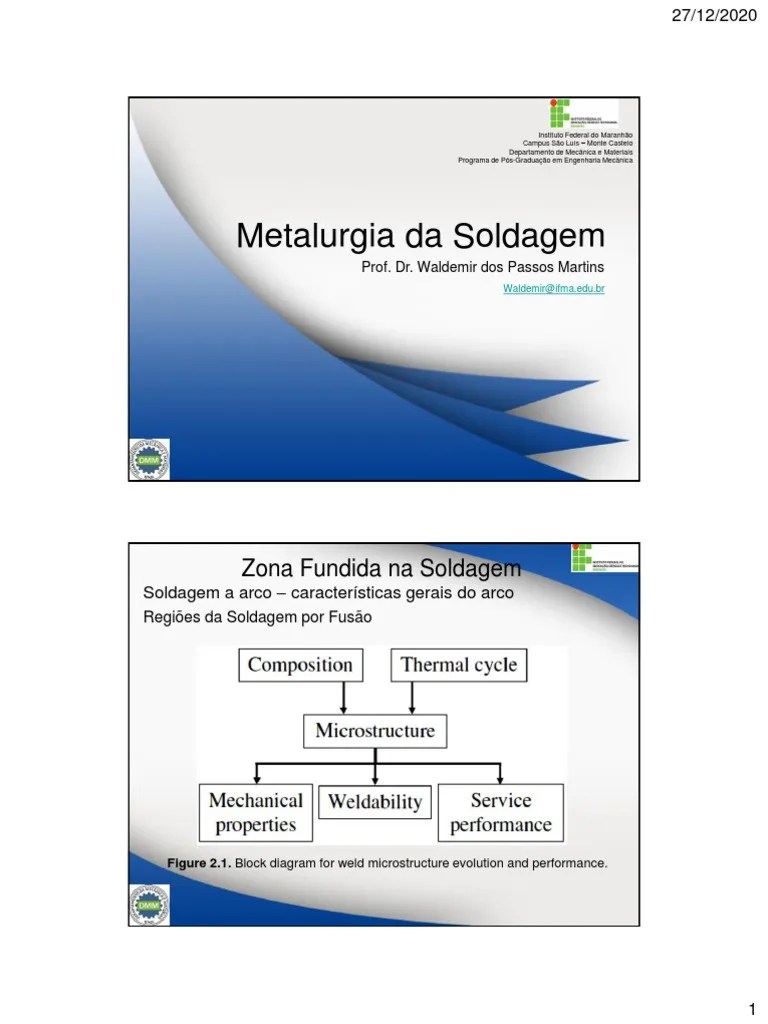 Metalurgia Da Soldagem | PDF | Nucleação | Congelamento