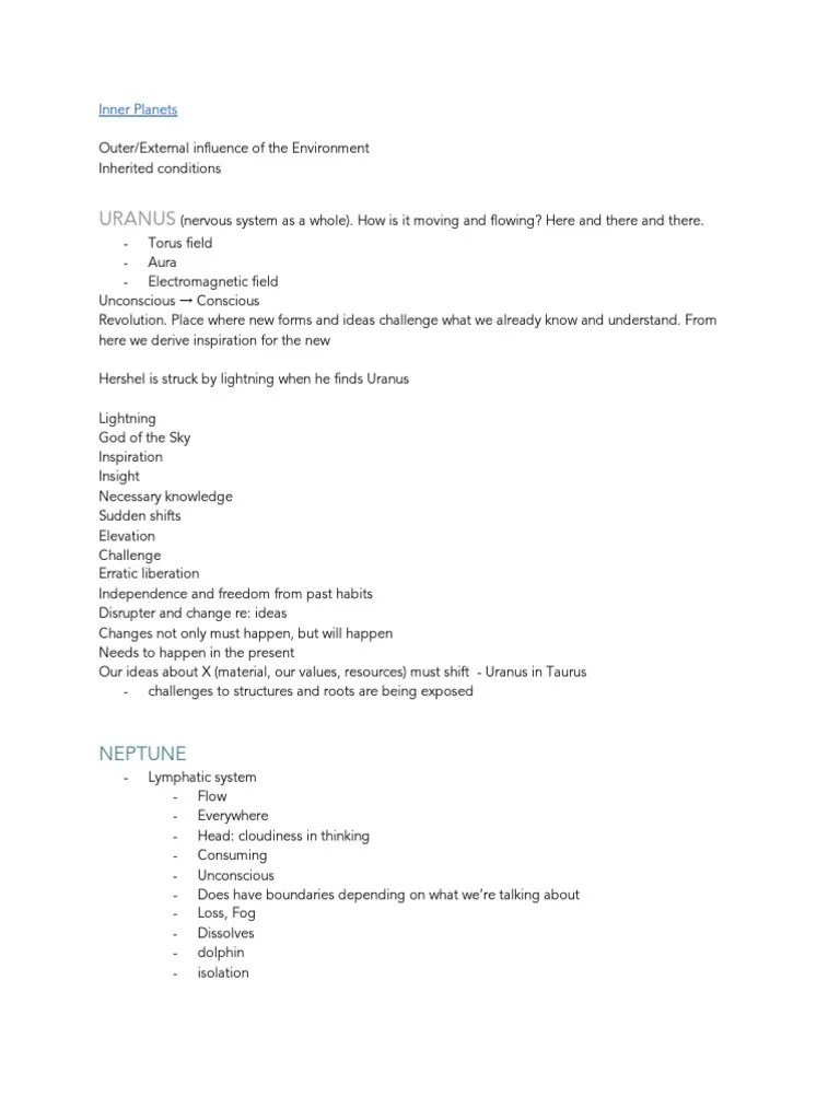 Outer Planets | PDF | Planets In Astrology | Pluto