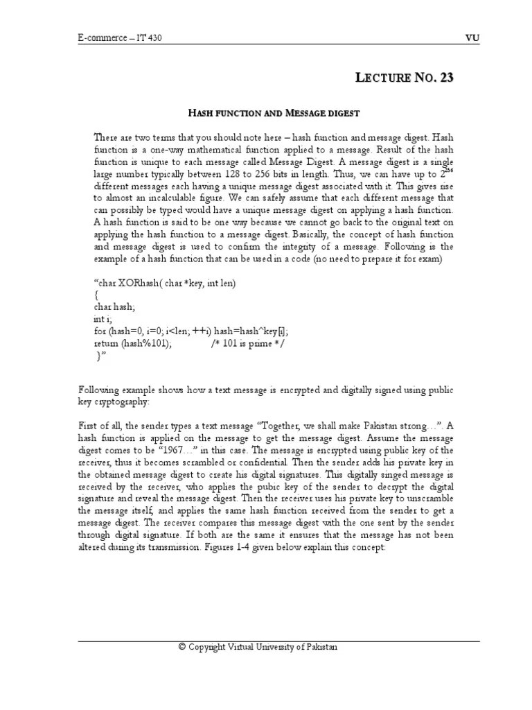 Handout 23 | PDF | Public Key Cryptography | Cryptography