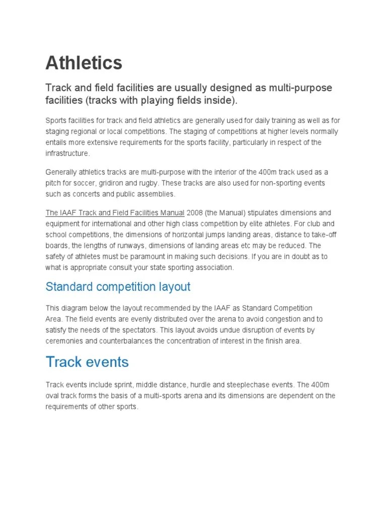 Athletics: Track Events | PDF | Track And Field | Games Of Physical Skill