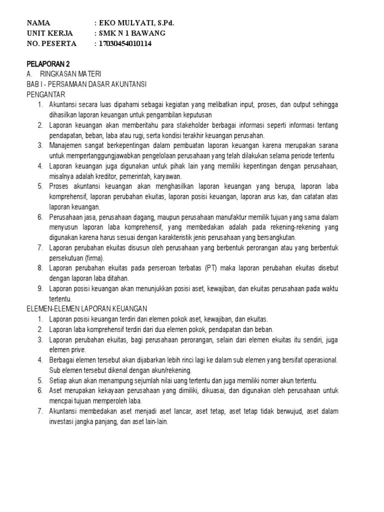 Contoh soal dan jawaban akuntansi perusahaan dagang student blog . Soal Essay Bab I Akuntansi 1docx Pdf