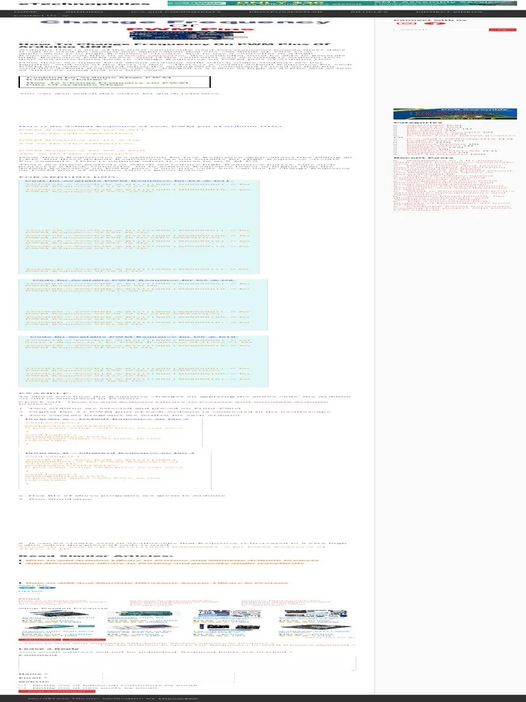 How To Change Frequency On PWM Pins Of Arduino UNO | PDF | Arduino ...