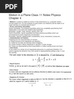 Class 11 Physics Notes 2025 26 Chapter 3 Motion In A Plane | PDF ...