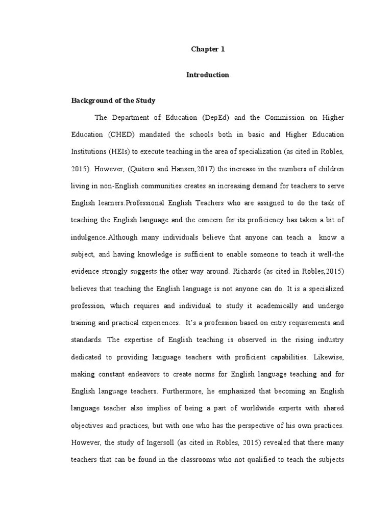 Struggles Of ESL Learners Taught By A Non-English Major Teacher | PDF ...