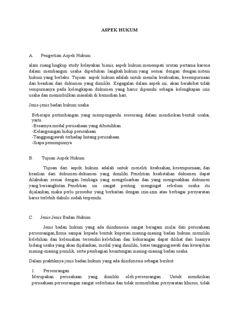 Aspek Hukum | PDF