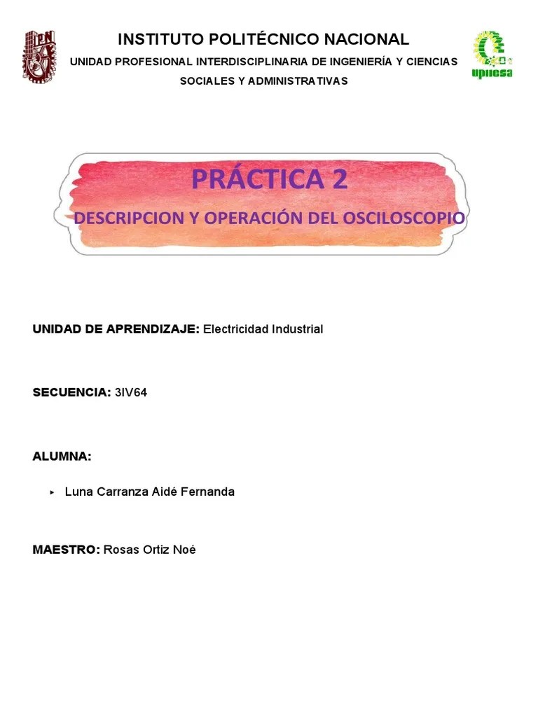 Práctica 2 - Electricidad Industrial | PDF | Olas | Señal Analoga