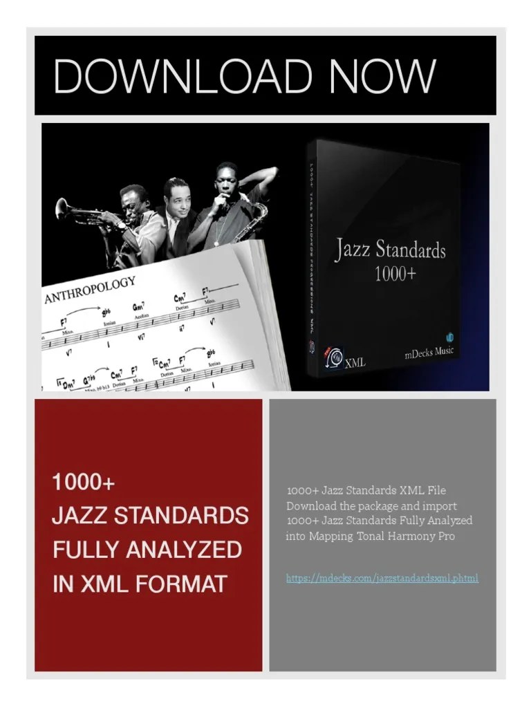 1000 (Now 1300) Jazz Standards In XML Format PDF | PDF