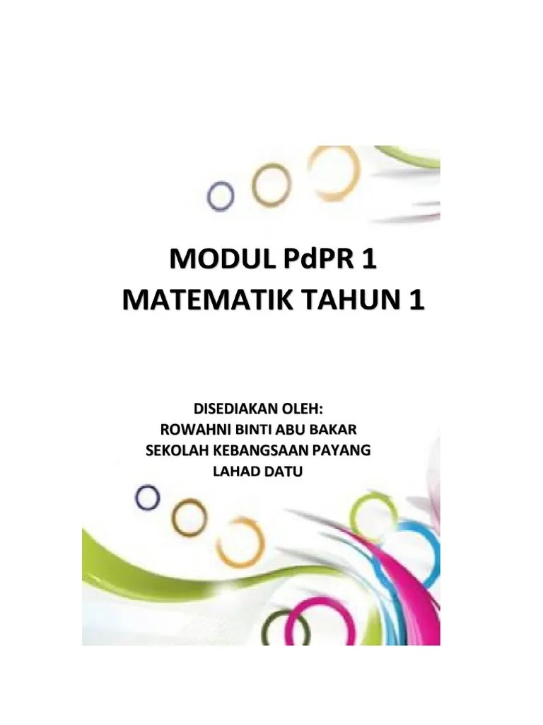 Latihan matematik tahun 1 pdf berdasarkan kurikulum kssr semakan. Modul Pdpr Tahun 1 Matematik Pdf
