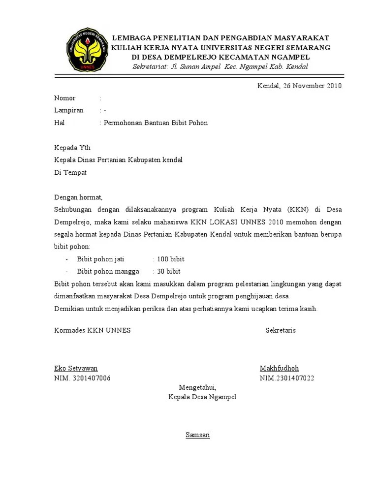 Contoh surat permohonan pembelian peralatan. Contoh Surat Dinas Permohonan Bantuan Bibit Tanaman