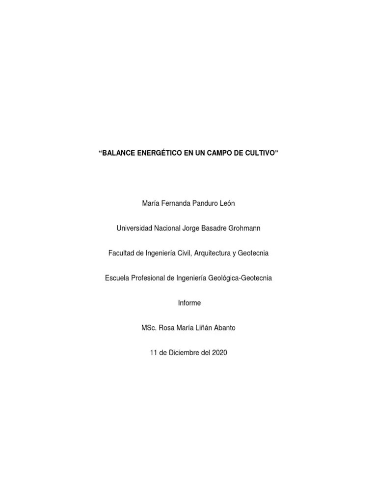 Balance Energético En Un Campo De Cultivo | PDF | Biomasa | Cantidades ...