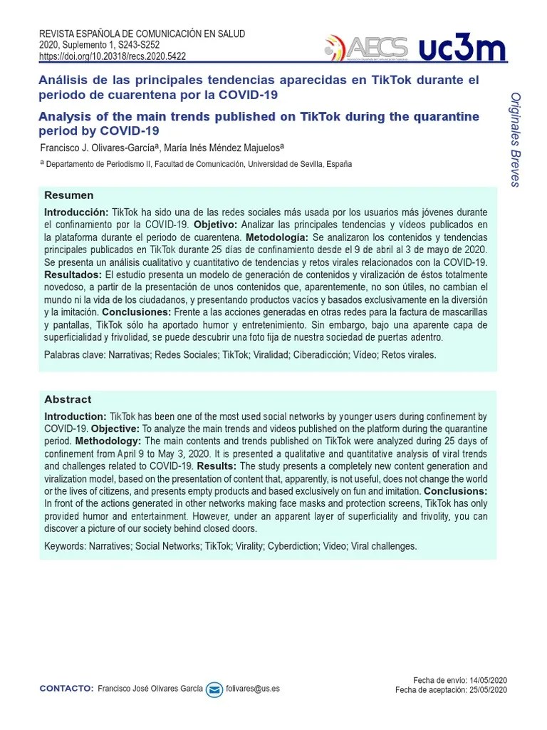 Analysis Of The Main Trends On TikTok | PDF | Servicio De Redes Sociales | Facebook