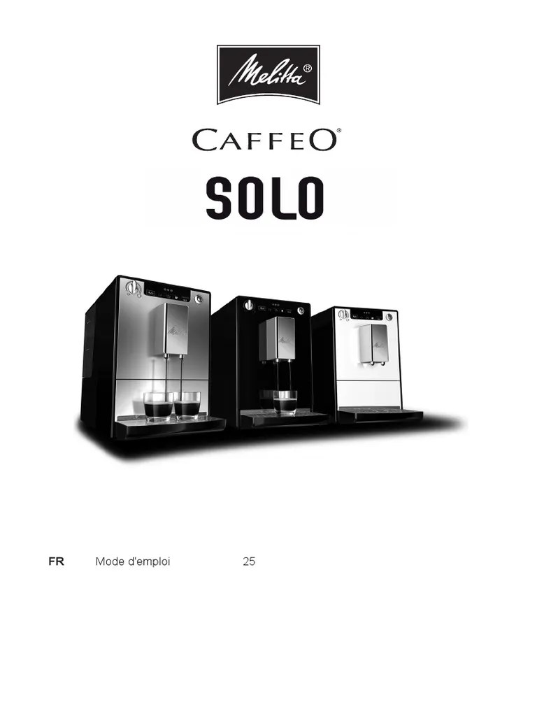 Manuel Melitta Caffeo Solo | PDF | Café | Brûlure