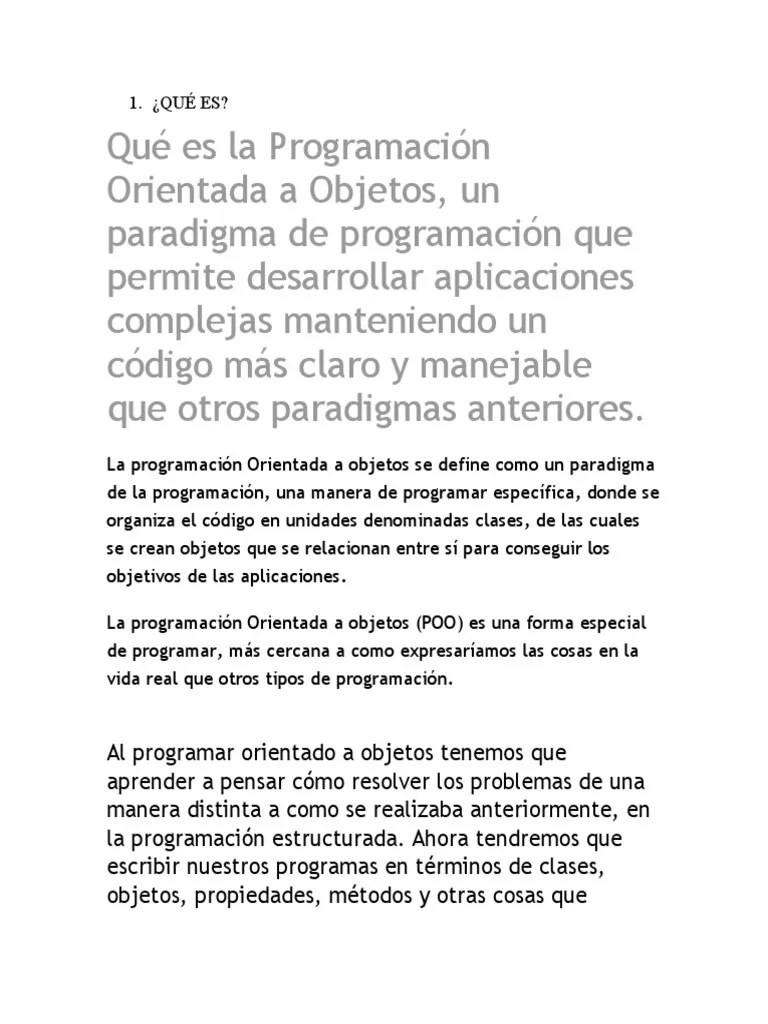 Clases Y Objetos | PDF | Objeto (informática) | Lenguaje De Programación