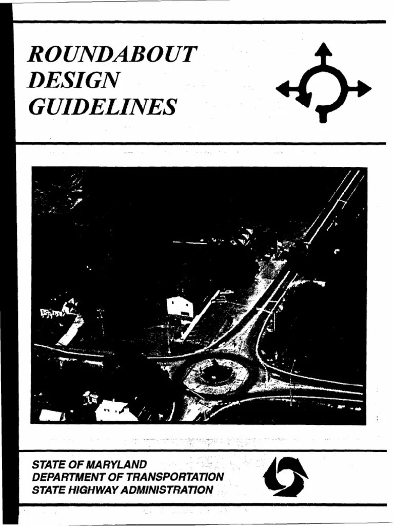 Roundabout Design Guidelines | PDF | Traffic | Intersection (Road)