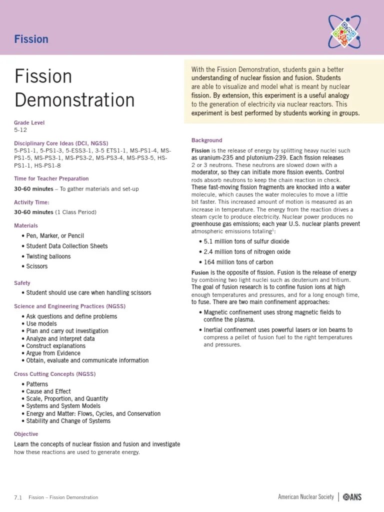 Fission Demonstration | PDF | Nuclear Fission | Nuclear Reactor