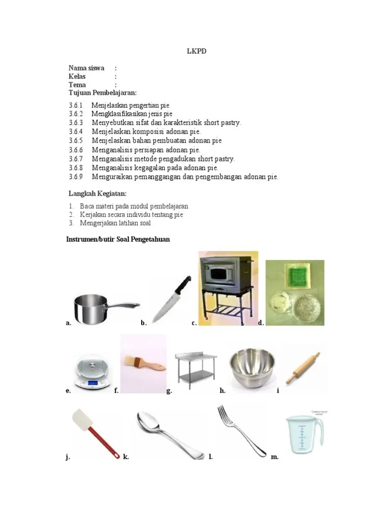 Job Sheet Adonan Pie | PDF