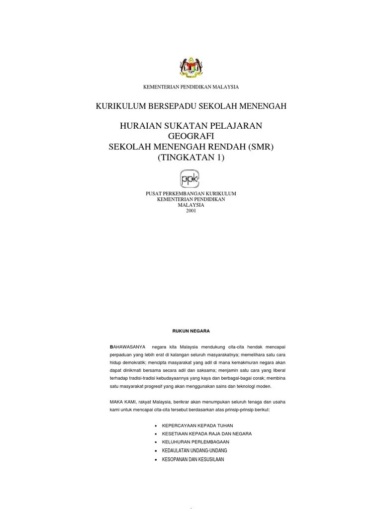 Lembaga peperiksaan kementerian pelajaran malaysia geografi 23/2. Geografi Tingkatan 1 Pdf