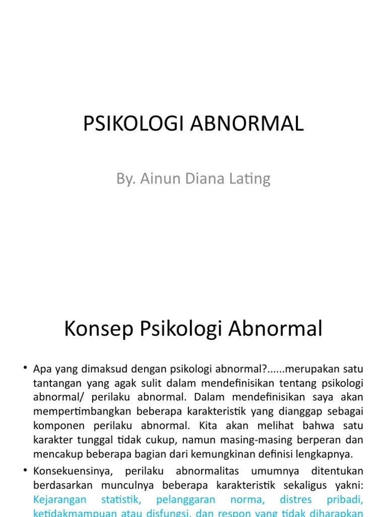 Psikologi Abnormal | PDF