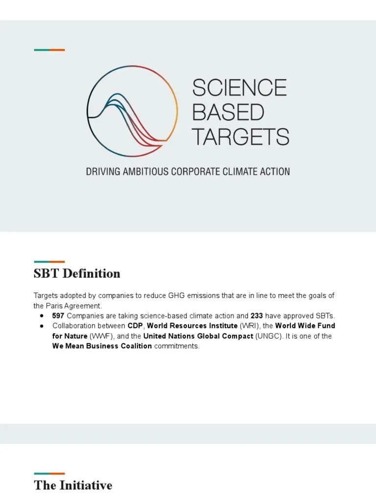 Science Based Targets | PDF