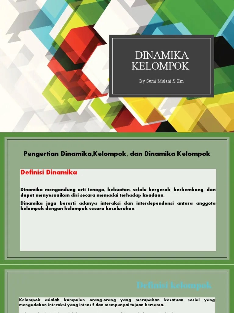 BAB 1 Dinamika Kelompok Part 1 | PDF