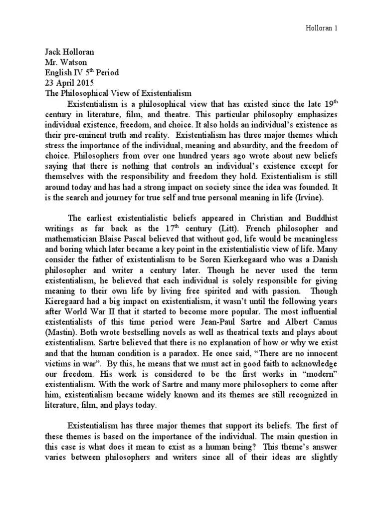 Existentialism | PDF | Existentialism | Philosophical Theories