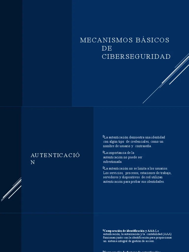 Mecanismos Basicos De Ciberseguridad | PDF | Autenticación | Biometría