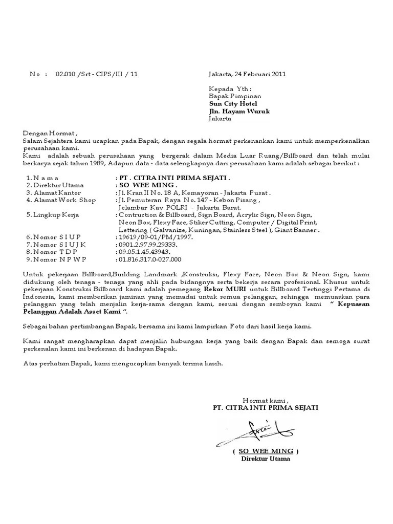 Surat Bisnis Ppt Download 