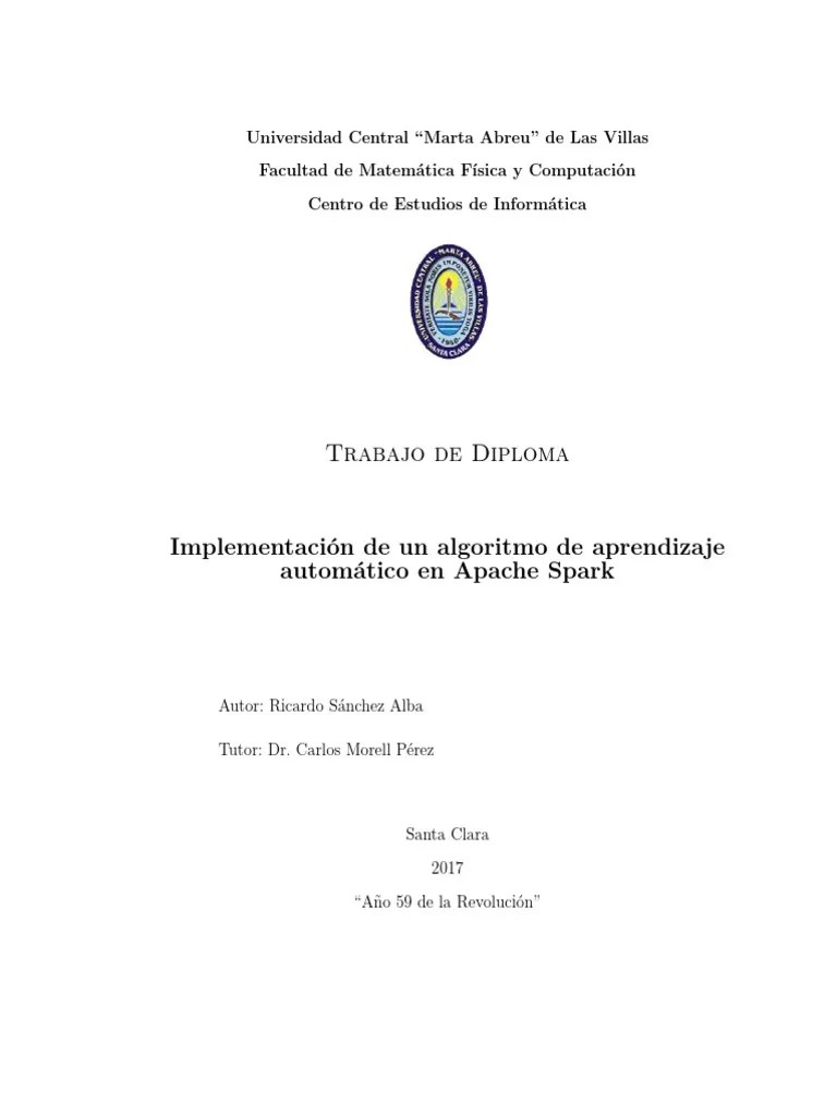 Machine Learning Spark | PDF | Apache Spark | Optimización Matemática