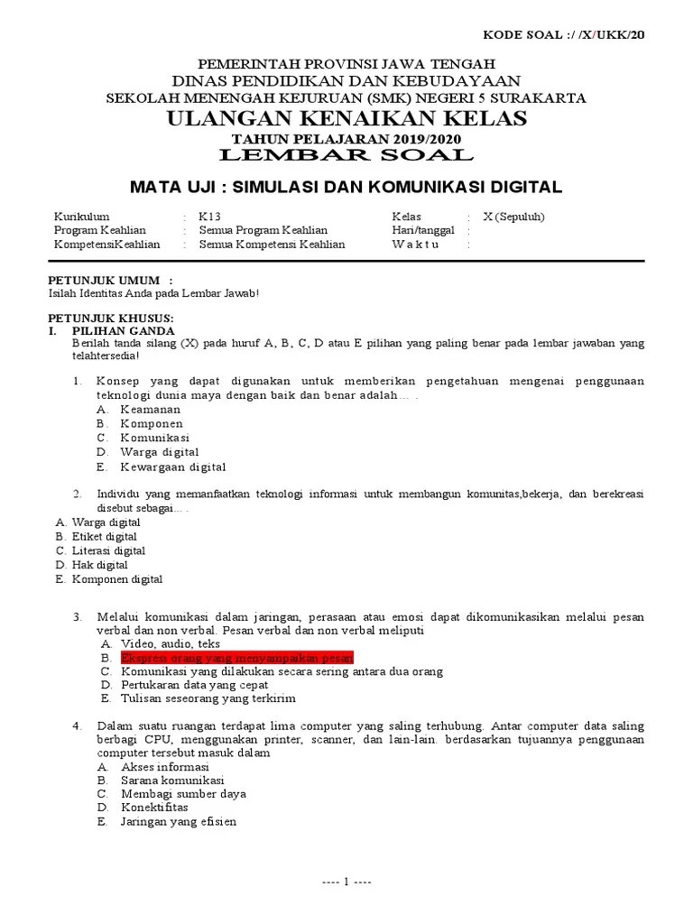 When you purchase through links on our site, we may earn an affiliate commission. Kisi Kisi Latihan Soal Simdig 2020 Pdf