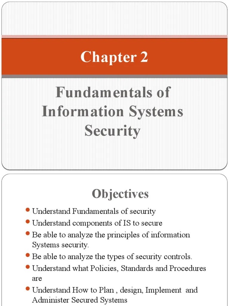 Chapter 2 Fundamentals Of Information Systems Security | PDF ...
