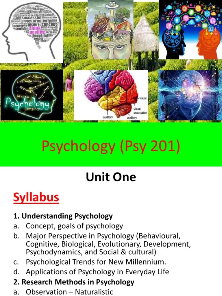 Understanding The Four Main Goals Of Psychology | PDF | Mind | Psyche ...