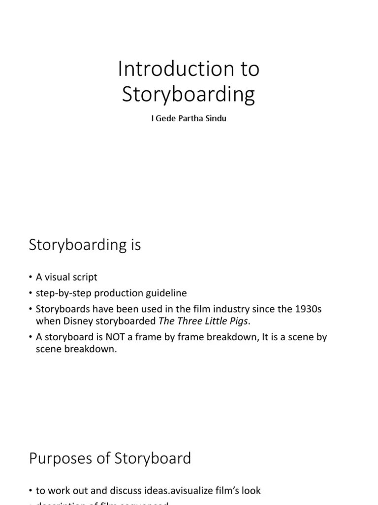 Introduction To Storyboarding | PDF