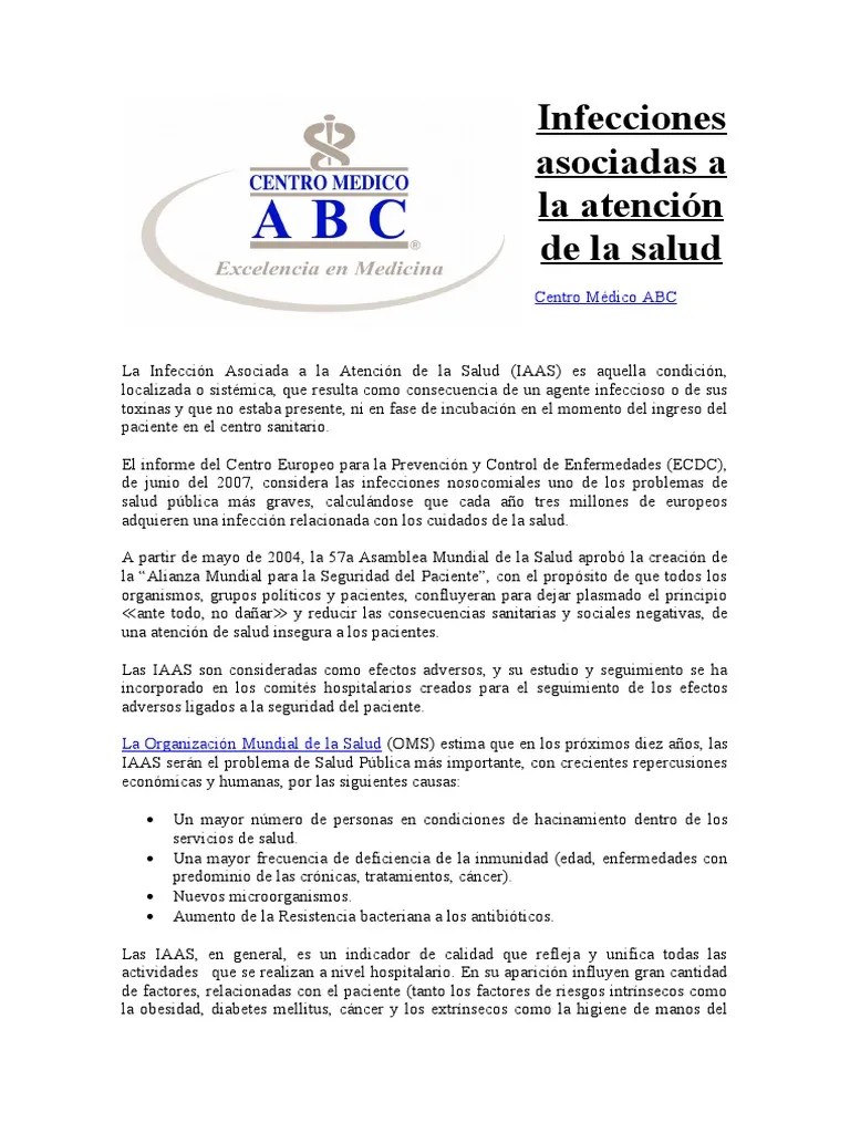 Infecciones Asociadas A La Atención De La Salud | PDF | Infección ...
