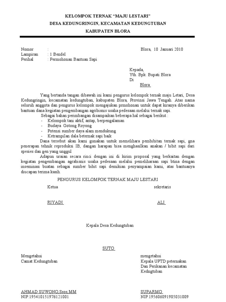 Proposal penggemukan sapi bali contoh proposal dari bpk, nama tempat/tgl lahir agama alamat. Proposal Kelompok Tani Pdf