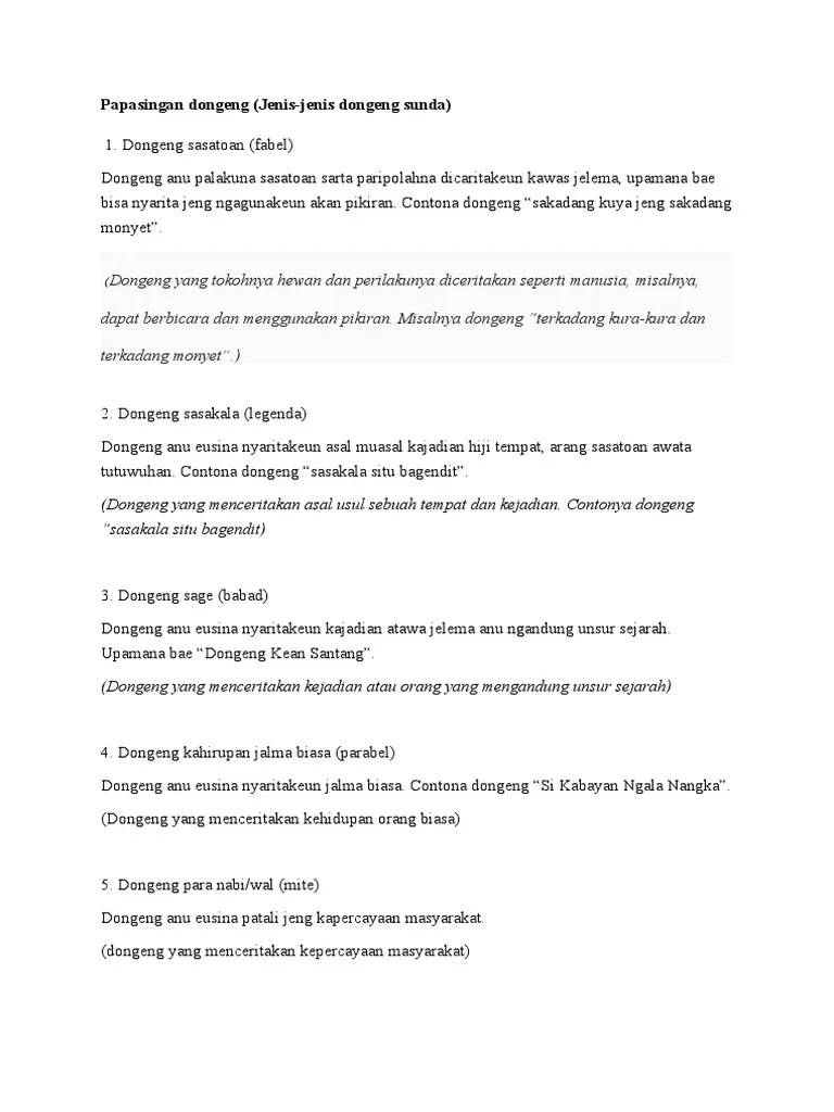 Papasingan Dongeng | PDF