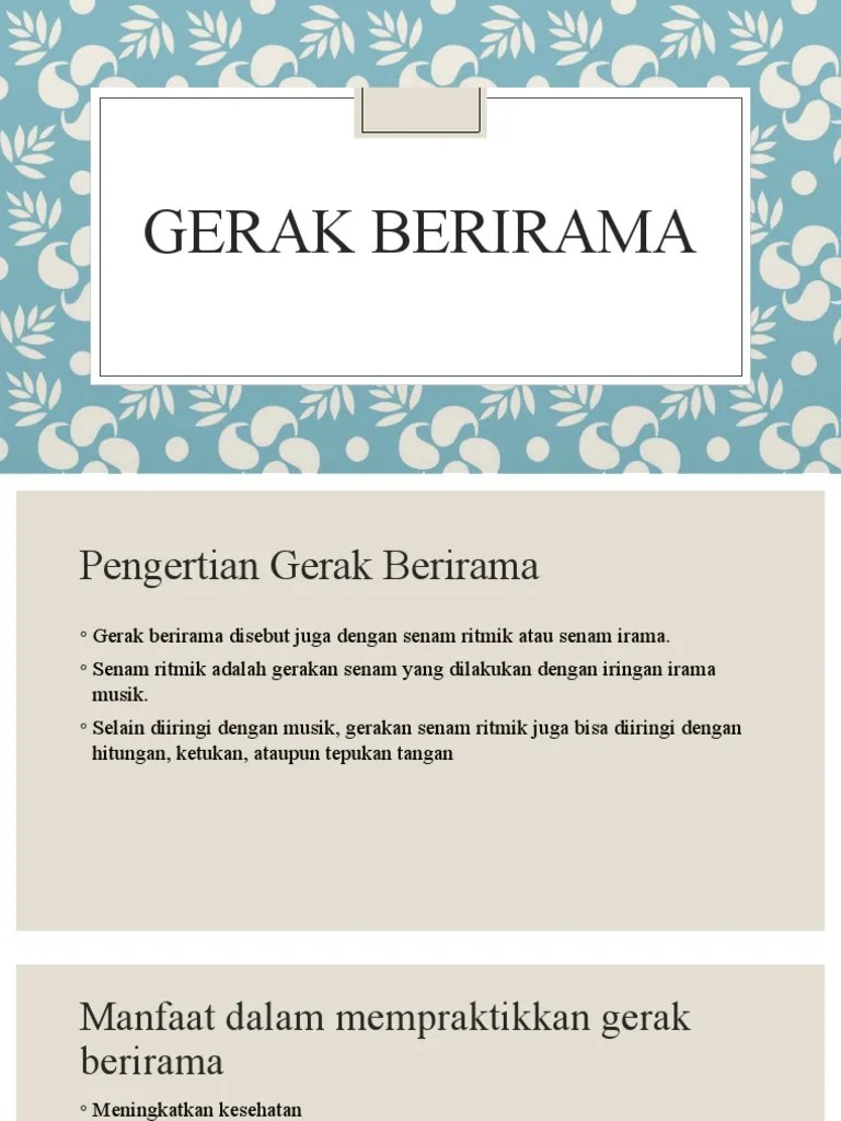 Gerak Berirama Kelas 4 | PDF
