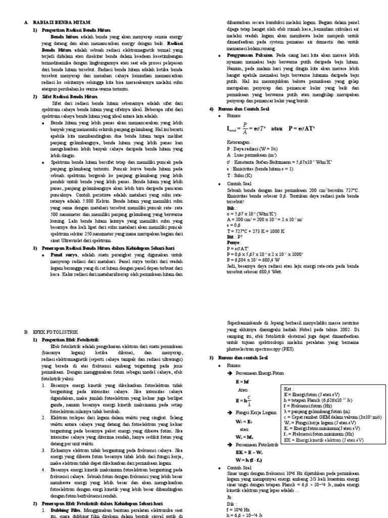 Materi RADIASI BENDA HITAM | PDF