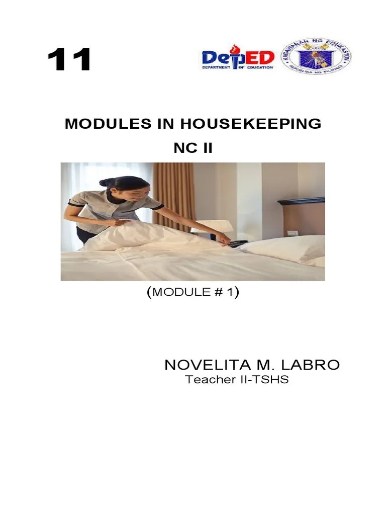 House Keeping - Module 1 | PDF | Housekeeping | Janitorial Service