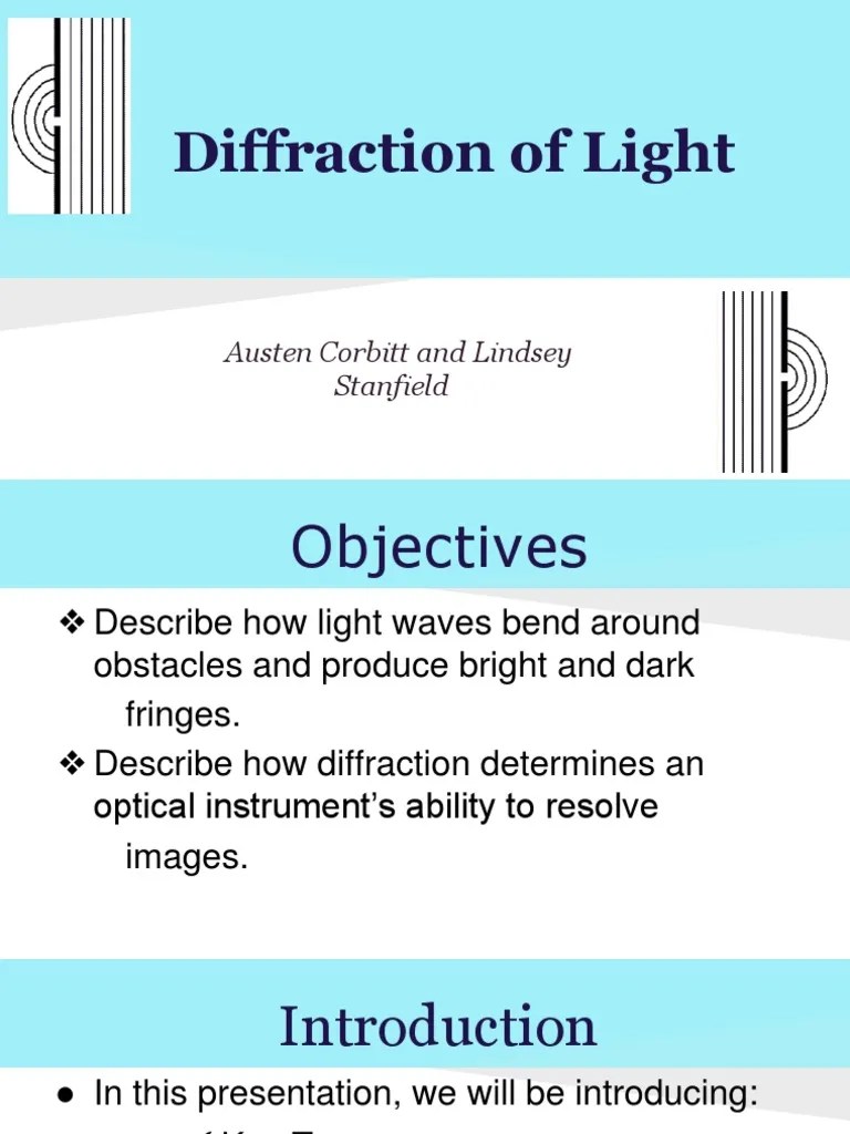 Diffraction Of Light: Austen Corbitt And Lindsey Stanfield | PDF ...