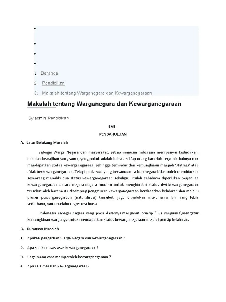 Warga Negara | PDF
