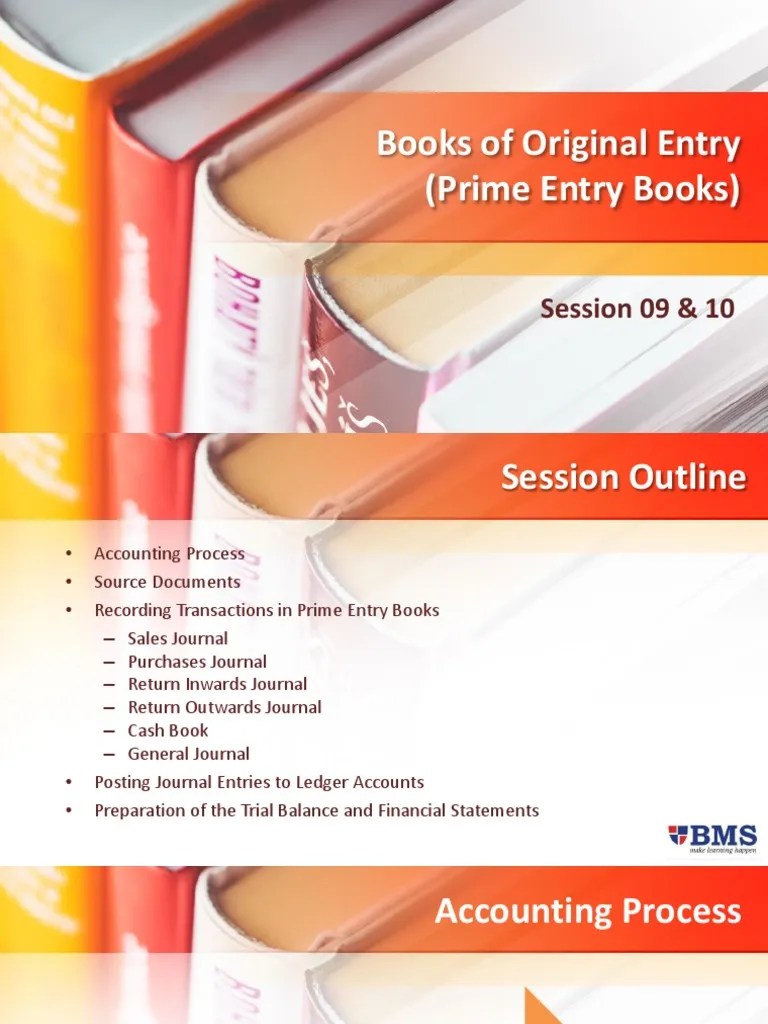 Books Of Prime Entry Powerpoint Allllllll | PDF | Bookkeeping | Debits And Credits